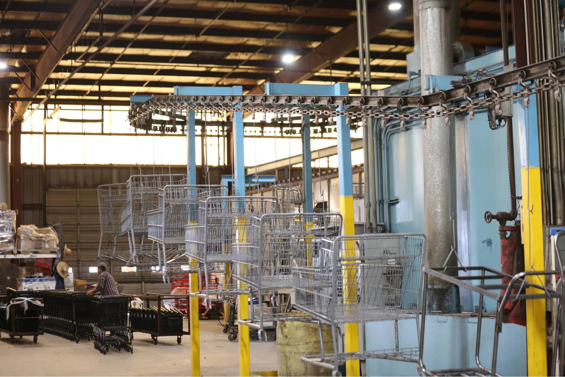 Powder Coating Shopping Carts at The Peggs Company